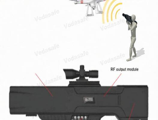 Αγορά Jammer κηφήνων RF κάλυψης 1500m μεγάλο, κατευθυντικό Jammer κηφήνων αδιάβροχο online manufacture