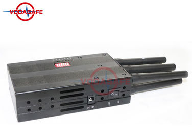 Black Shell Wifi Signal Jammer Six Antennas Rechargeable Powerful Battery For Outdoors